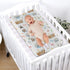 Baby Safari Animals Ship Changing Pad Covers, Zoo Animal Flower Leaves for Boy Girl, Soft Stretchy 32''x16''