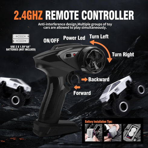 Funzooka 1:16 4WD Waterproof Monster Truck Toys RC Cars Amphibious Remote Control Car Trucks All Terrain Off-Road