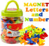 RAEQKS Magnetic Letters Numbers Alphabet ABC Colorful 123 Refrigerator Magnets for Preschool Learning Toy Set