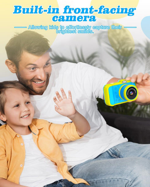Kids Camera, One Button Operation, Digital Snaps, 3.5 Inch Screen, Age 3+ (Blue)