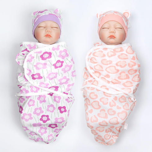 17-22 Inch Reborn Baby Doll Clothes Reborn Doll Clothes Accessories for Baby Doll Clothing (Purple & Pink Blanket )