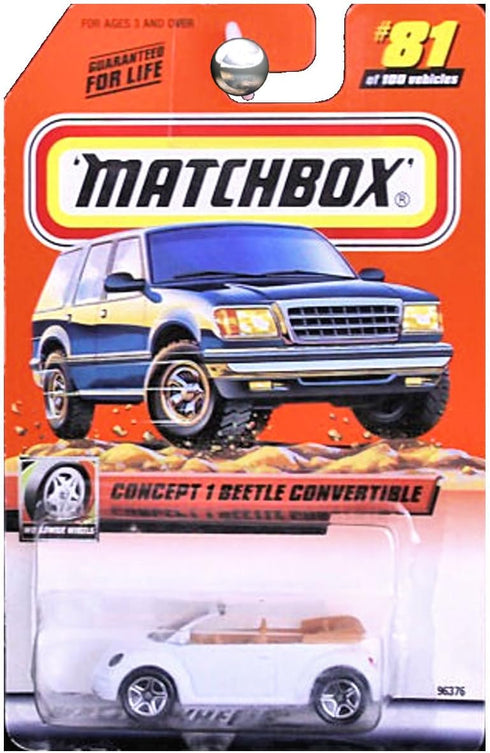 Matchbox 1999-81 of 100 Concept 1 Beetle Convertible Worldwide Wheels - 1:64 Scale