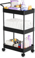 Baby Diaper Caddy, Plastic Movable Cart for Newborn Nursery Essentials, Organizer for Changing Table & Crib, Easy to