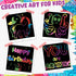 ZMLM Stocking Stuffers Gift for Kids, 165 Holographic Rainbow Scratch Paper Art Mini Notes Cards, Party Favor Supplies