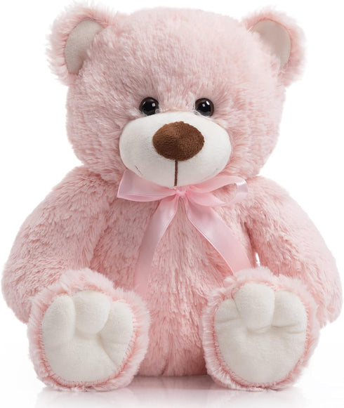Super Color Teddy Bear Stuffed Animal - Plush Toy for Children, Girlfriend, Family, Baby Shower, Birthday (Pink 14 in)