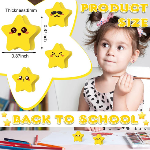 PerKoop 60 Pcs Mini Erasers for Kids, Cute Bulk Erasers, Welcome Back to School Gifts, Classroom Rewards