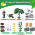 54 Set Playset Set, Pcs Play Farm Feed Food Accessories Toy Mini Educational Feed Includes Plastic Hay Bale Straw Heap