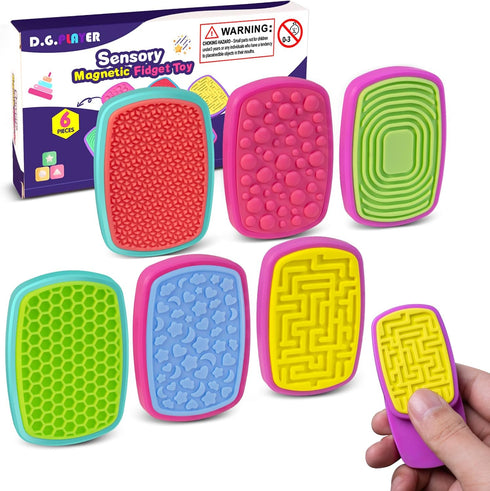 Sensory Magnetic Fidget Toys for Kids Adults, Silicone Fidget Slider Stress Anxiety