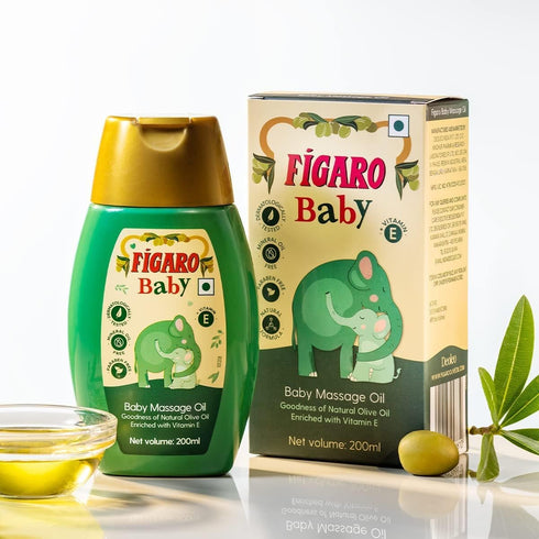 Generic Figaro Baby Massage Oil with Natural Olive Oil, Enriched with Vitamin E,