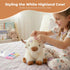 LURKOMEMO White Highland Cow Microwavable Weighted Stuffed Animals,Lavender Scented Heating Pad for Period