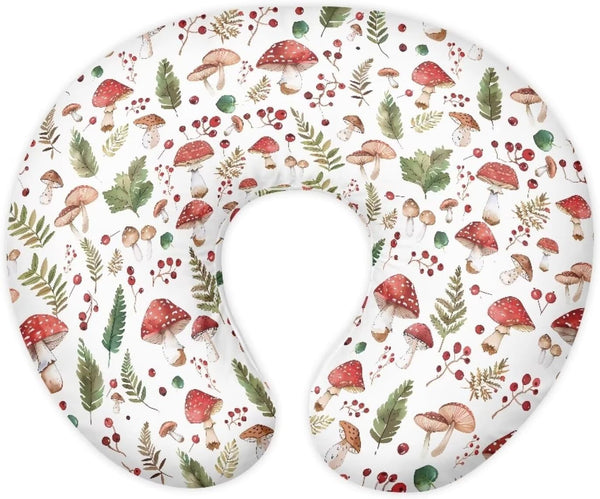 Hudotybom Nursing Pillow Cover Mushroom Breastfeeding Pillow Slipcover for Baby Nursing Pillows Cover