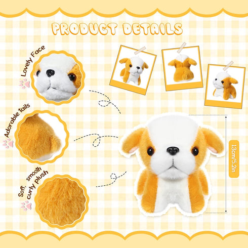 Sosation 20 Pcs Mini Plush Stuffed Puppy, Soft Plush Dog for Goodie Bag Fillers, Back to School Gift, Party Favor