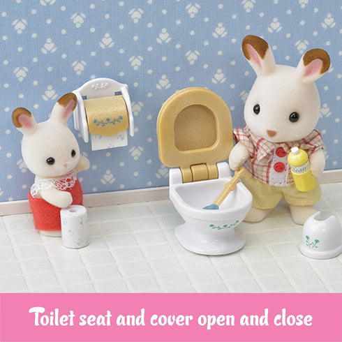Calico Critters Country Bathroom Set - Dollhouse Furniture and Accessories Set for Ages 3+