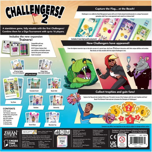 Challengers! Beach Cup Card Game — Strategy Game for 1-8 Players, Fun Family Game for Ages 8+