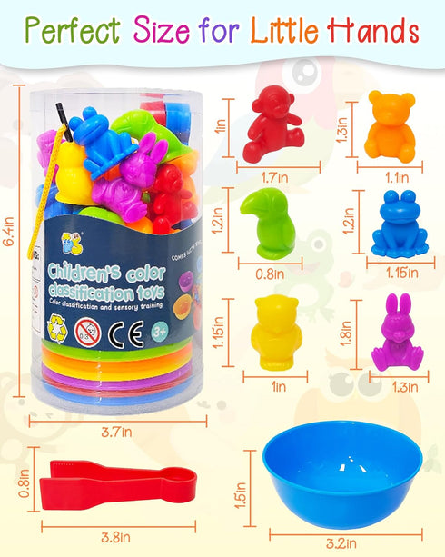 Counting Animal Montessori Toys for 3-5 Years Old, Toddler Preschool Learning Activities, Birthday Gifts for Kids