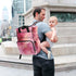 SUABO Backpack Baby Diaper Bag Pink Ink Wash Large Bag Waterproof Travel Diaper Bags for Moms and Dads