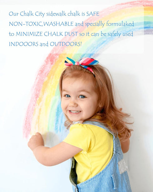 Play,Blackboard(12 NewFamily Dustless Chalk for Kids, Colored Sidewalk Chalk With Holder,Non-Toxic Washable Toddlers