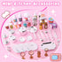 Mastom Playset 56PCS 3 4 5 6 Kitchen for Girls, Play Kitchen Toys for Dolls with Realistic Lights & Sounds, Kids