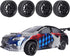 Pre-Glued OD 2.56" 12mm Hex Wheels Rims & Rubber Tires - 26mm for 1/10 Scale On Road Racing Car, Set of 4