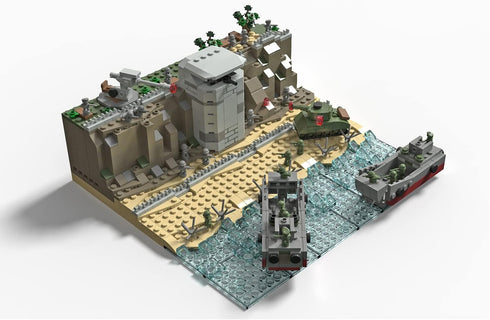POCO DIVO Set, 723 Omaha Beach D-Day Normandy Landings WWII Collection Standard Block Toy Building Brick pcs
