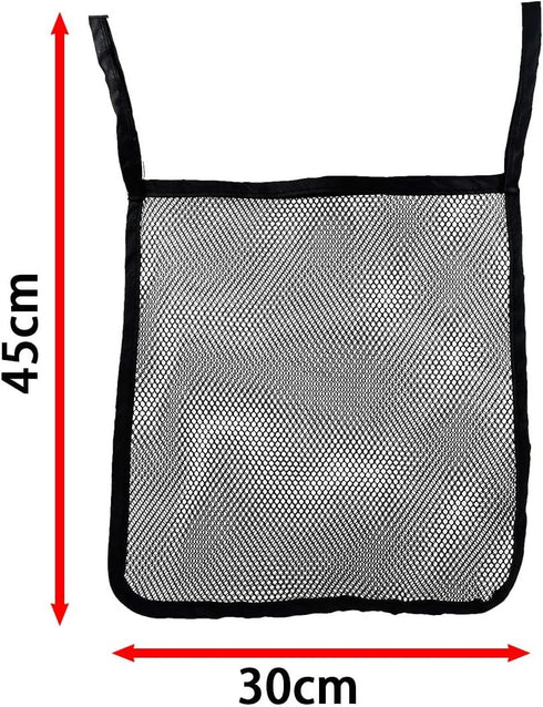 2 Pack Portable Universal Baby Stroller Hanging Bag, Accessory Mesh Organizer Net Bag for Food and Toys