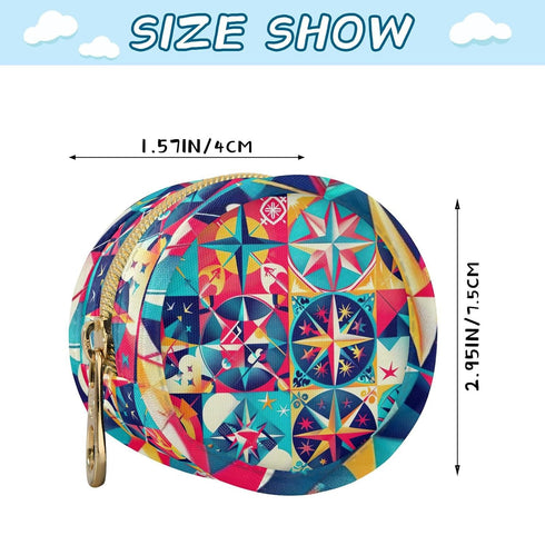 YETTASBIN Mexican Talavera Portable Pacifier Holder Case with Metal Hook Buckle & Zipper for Diaper Bag and Stroller
