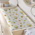 Cartoon Bees Boho Leaves Honey Changing Pad Covers for Baby Boy Girl 32''x16'' - Retro Floral Fitted Sheets for Diaper