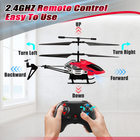 3.5 Dolanus RC Helicopters - Remote Control Helicopter Toys: One Key Take-Off/Landing, Automatic Altitude Hold, LED