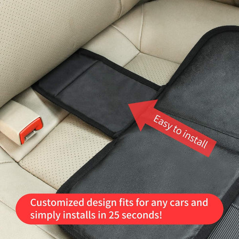 Kaiphy 3 (2 Pack) Car Seat Protector - Seat Protection Mat - Thick Padding - Durable, Waterproof Fabric, Leather