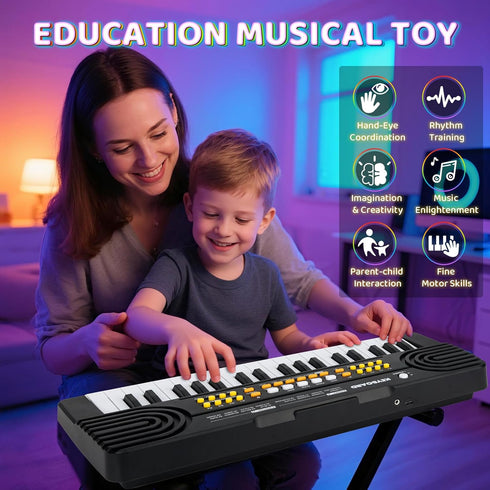 Drmukie 37 3-5 3 4 5 6 7 Upgraded Key Piano Keyboard Toy for Kids Ages Electric Pianos with Microphone Toddler First