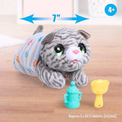 furReal Newborns Kitty Interactive Pet, Small Plush Stuffed Animal Cat with Sounds and Movement, Kids Toys for Ages 4 Up by Just Play