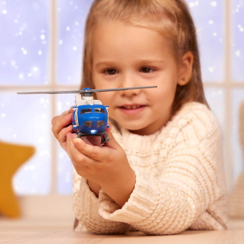 Driven by Battat 7-Inch Rescue Helicopter Toy with Lights & Sounds, Opening Doors, Durable Design for Boys & Girls