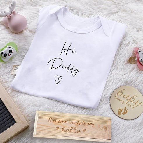 ENERHOPE Sets Surprise Pregnancy Announcements for Dad Pregnancy Test Keepsake Box Wooden Baby Announcement Box Hi