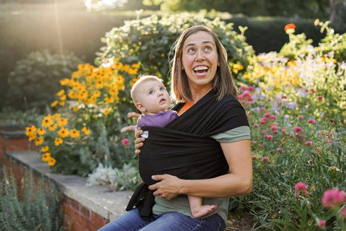 7-35 lbs Sleepy Wrap Stretchy Ergonomic Baby Carrier Sling for Newborns to Toddlers - Hands-Free Lightweight Baby Wrap