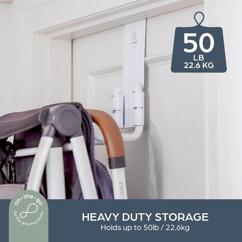 50lb Dreambaby StrollAway Over The Door Baby Stroller Hanger Heavy Duty Metal Hook Organizer with Load Capacity