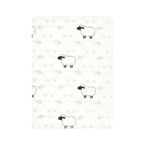 Hudson Baby Unisex Baby Flannel Burp Cloth 12pk, Taupe Sheep, One Size