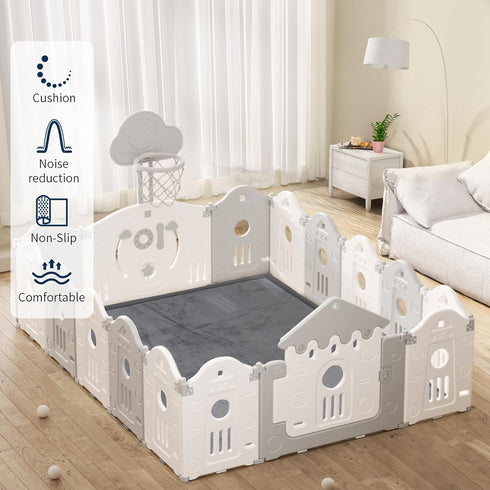 ACOMOPACK 1.3" 39"59" Tummy Baby Play Mat for Floor Thick Memory Foam Play Mat Time Crawling with Non-Slip Bottom