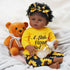 BABESIDE 3 Pcs Reborn Baby Doll Clothes - Sunflower Outfit Accessories Set for 17-22 Inch Dolls