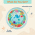 B. baby Baby Water Mat, Inflatable Tummy Time Mat with 6 Removable Sea Animals, Water Activity Mat for Babies