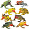 JOKFEICE 8pcs Realistic Soft Frog Toys - Large Floating Squeaking Tree Frog