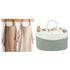 Muslin Nursing Cover Pack of 2 and Rope Diaper Caddy Organizer Bundled