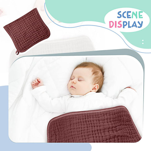 6 Pack 20 10 Inch 6 Irenare Muslin Burp Cloths Cotton Baby Burping Rags Large x Layers Spit up Rags Soft Absorbent
