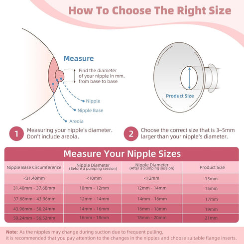 Nipple Measurement Tool for Flanges, Nipple Ruler for Flange Sizing, Silicone & Soft Nipple Sizer for Flanges for New