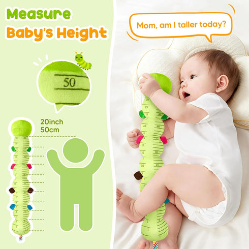 0-6 6-12 Tummy 0 3 6 9 12 Baby Toys Musical Caterpillar, Infant Stuffed Animal for Months with Crinkle and Rattles