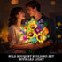 Set 912PCS 18 12+ CUBIMANA Wild Flowers Bouquet Building with Lights - Wildflower Botanicals Collection Building Blocks
