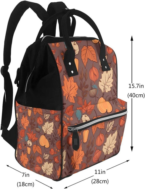 HCBPWVQA Backpack Daypacks Backpack Mommy Fall Diaper Bag with Changing Pad and Pacifier Holder, Multifunction Laptop