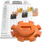Exqline Mexican Train Dominoes Accessories - with 6.5" Mexican Train Hub Centerpiece,