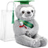 Plush Bear 10 Inch Stuffed Animal for Class of 2025 Graduation Gifts, Green Sloth with Clear PVC Bag