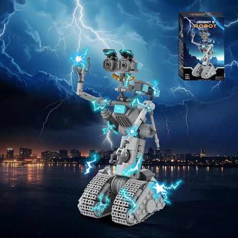 Johnny 5 Robot Building Toys - Movie Short Open Circuit Figures - Building Kit for Adults and Children (368 PCS)