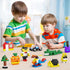 burgkidz Building Bricks, 568 Pieces Classic Building Blocks with Wheels, Door, Window, Storage Box, STEM Educational